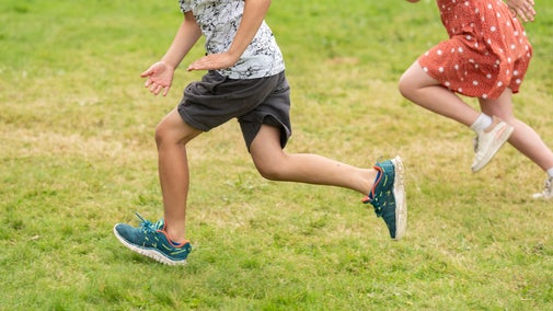 An image of children running